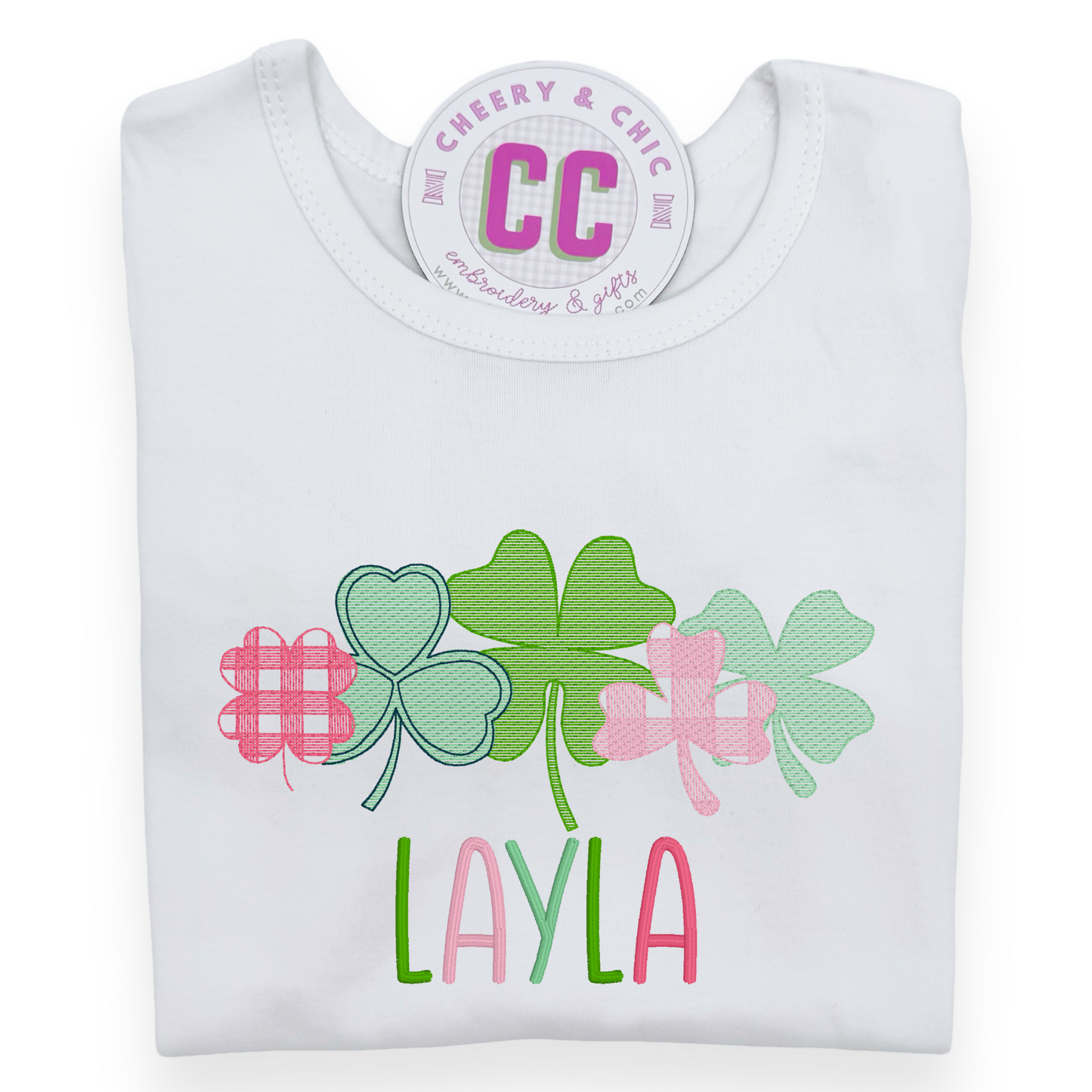 Girls' Shamrock Shirt - Monogram Included