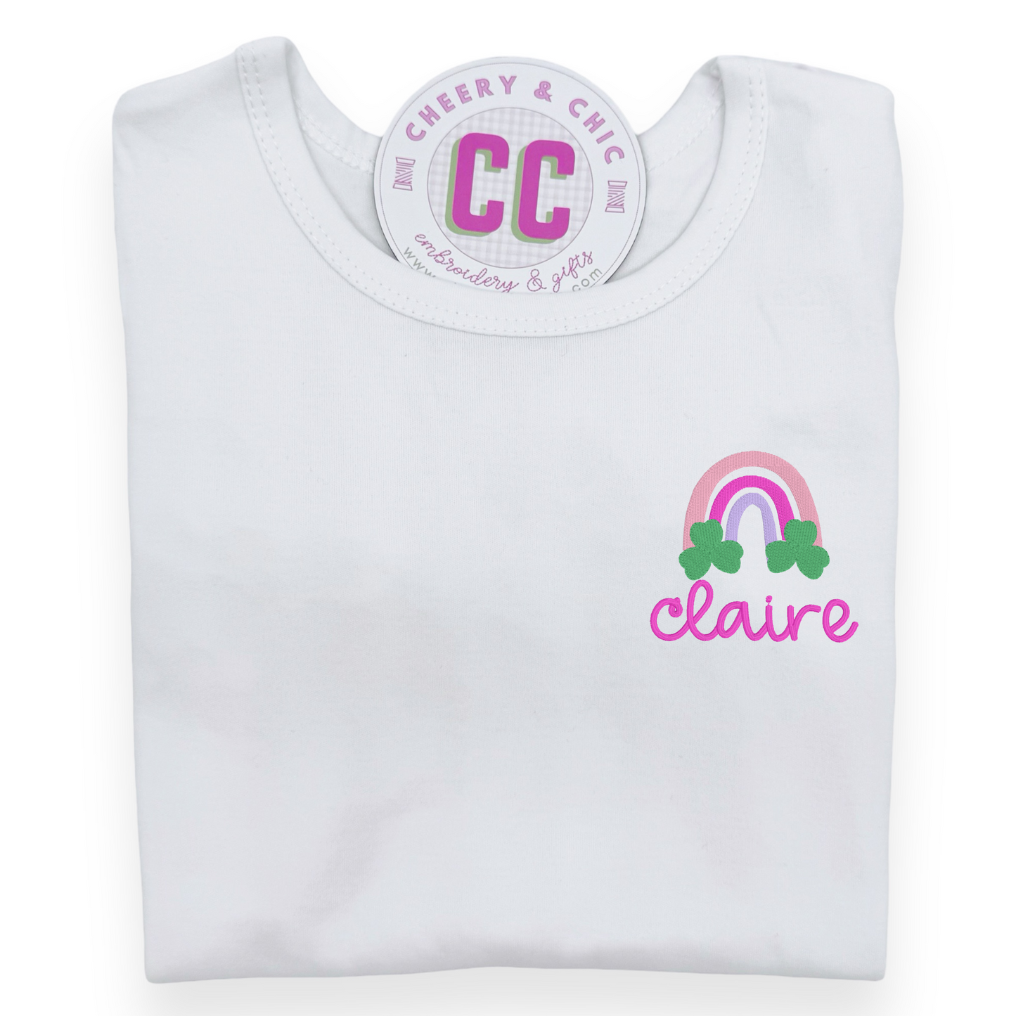 Girls' Lucky Rainbow Shirt - Monogram Included