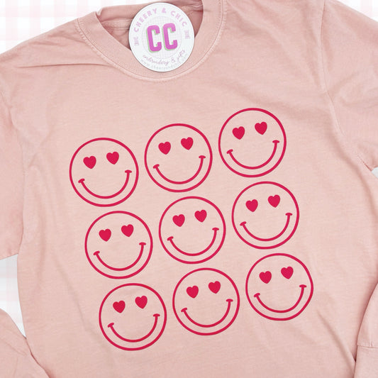 Smiling Heart Eyes Long Sleeve Shirt