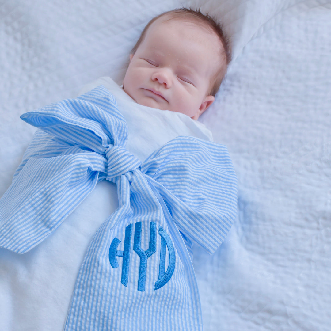 Seersucker Sash with Monogram