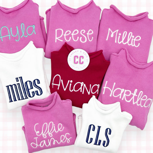 Monogrammed Children’s Rollneck Sweater