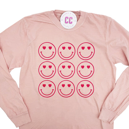 Smiling Heart Eyes Long Sleeve Shirt