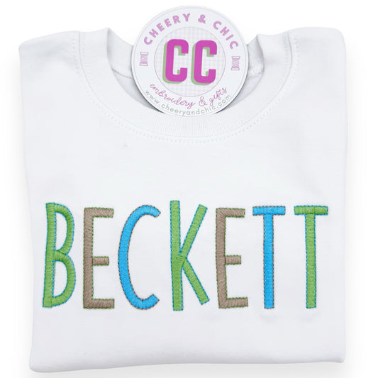 Boys' Skinny Letters Name Shirt
