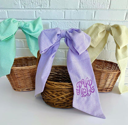 Seersucker Sash with Monogram